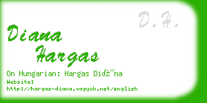 diana hargas business card